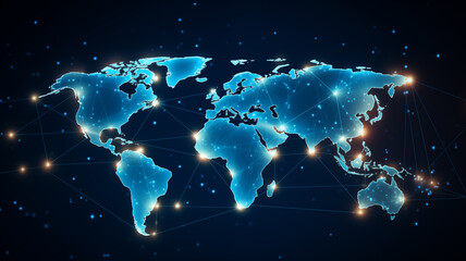 Fototapeta na wymiar Global network connection for technology background.