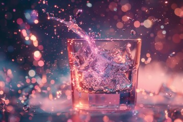 Sip in Style: Crystal and Sparkle Cocktail Advertising