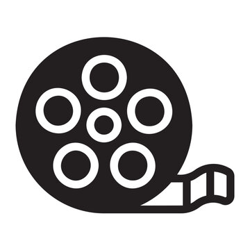 film reel glyph icon