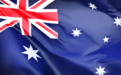 Australia waving flag background