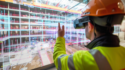 Technology reality glasses for design and building, engineering using augmented reality glasses to visualize and navigate through a digital building design during an operation.