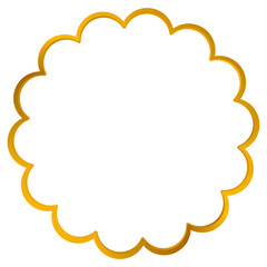 Gold curved round frame