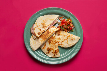 Savory stacks: Sincronizadas with melted cheese and ham.