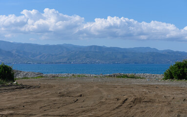winter sky over the Mediterranean sea on the beach of Cyprus 4