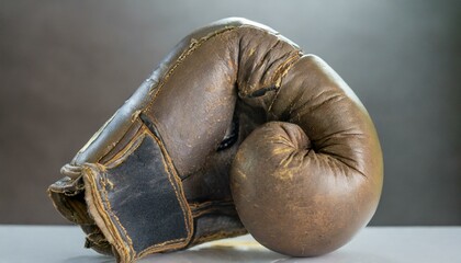 vintage boxing gloves, flaming boxing glove on neutral background, boxer fist on fire, abstract photo