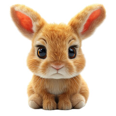 Fototapeta premium Cute bunny plush isolated