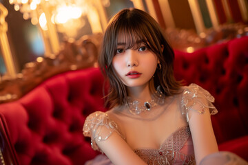 綺麗なキャバクラ嬢　AI生成