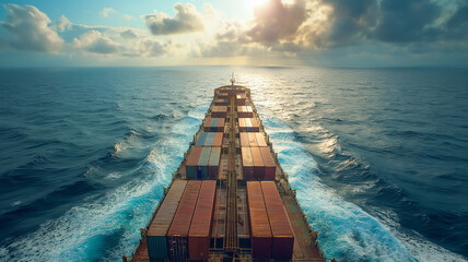international shipping, container ships etc - obrazy, fototapety, plakaty