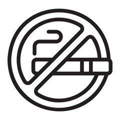 no smoking line icon