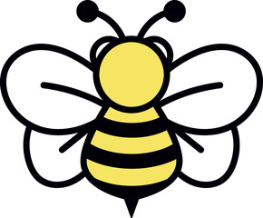 Cute Hand Drawn Flying Bee