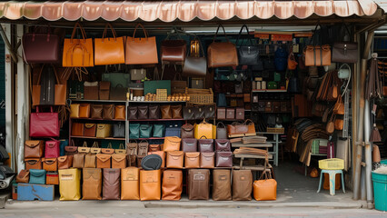 A Street-side Leather Store in Southeast Asia