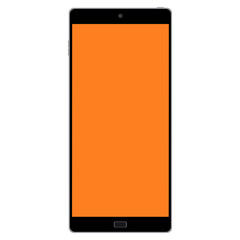 Smartphone with Orange Screen. Can be used as a Text Frame.