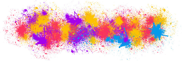 abstract colorful paint splashes
