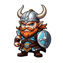 Cartoon vikings in armor