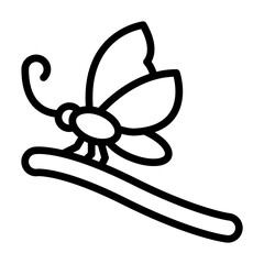 butterfly line icon