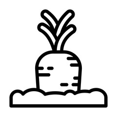 carrot line icon