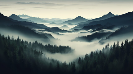 Obraz premium Forest background, vibrant trees