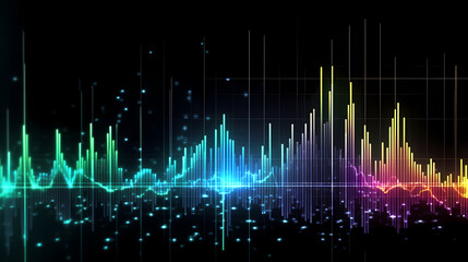 Stock market chart line concept, business chart on stock market background