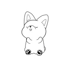 set of coloring books cute dogs set