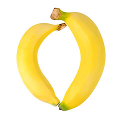 ripe banana isolated
