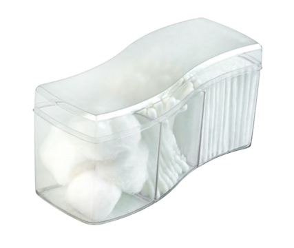 cotton wool white witn cotton buds for beauty or medical supplies isolated