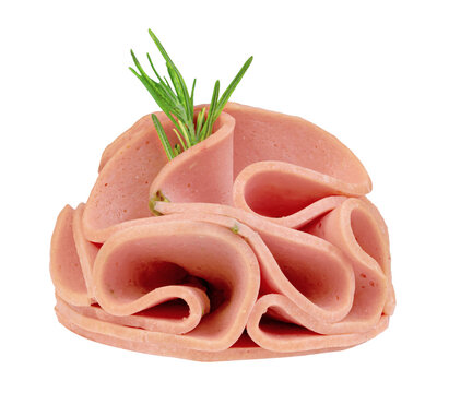 bologna sliced isolated