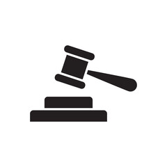 Case closed icon. law and justice black simple flat illustration on white background..eps