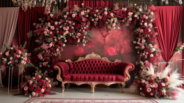 red wedding stage