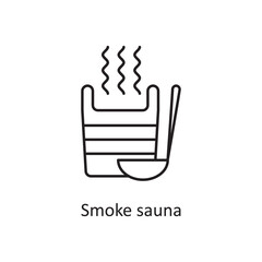 Smoke sauna icon. simple flat liner Smoke sauna icon on white background..eps