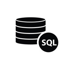 Sql icon. simple flat trendy style sql illustration on white background..eps