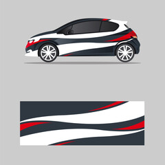 Car decal wrap design vector