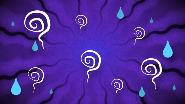 怪しげな雰囲気の背景ベース・水玉・ゆらゆら付き・下向き