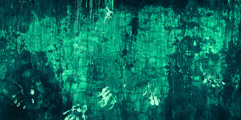 Texture abstract black green grunge wall background