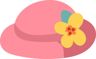 Cute bear saying love to mom and flowers and spring leaves cute hand-drawn illustration