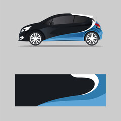 Car decal wrap design vector