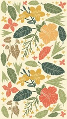 beautiful colorful leaf pattern design. for backgrounds or other uses