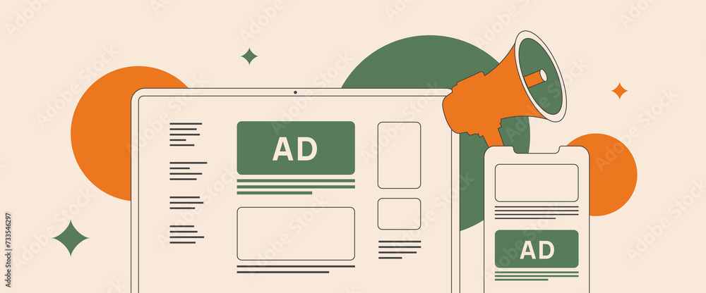 Poster native and programmatic advertising. contextual targeting in programmatic ad strategy. explore lates