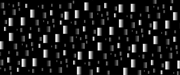 Black geometric abstract background with rhombus in sunlight with strict light gradient black and white shadows as border, copy space, top view, simple contemporary backdrop in future style.