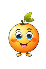 Obraz premium Orange with happy face illustration
