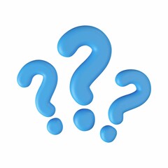 Question Mark Sign. 3D question Mark illustrations. Question Mark 3D Icon.  - 96