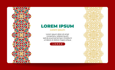 Islamic Pattern for Landing Page or Wallpaper Design