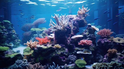 Fototapeta na wymiar Aquarium close-up, Hyper Real