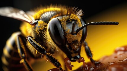 Bee close-up, Hyper Real