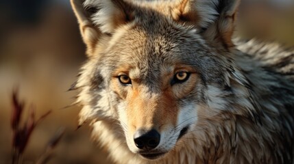 Naklejka na ściany i meble Coyote close-up, Hyper Real