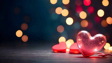 Valentine's day background with heart shape and bokeh,Saint valentine background.
