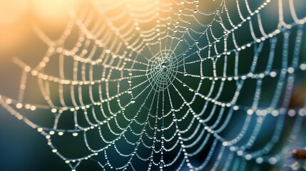 Morning Dews Delicate Balance on Spiderweb