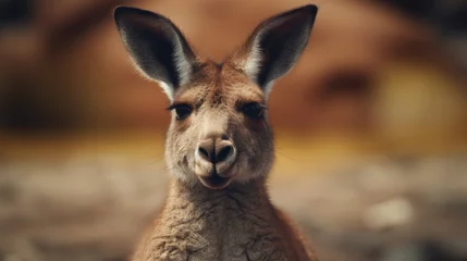 Zelfklevend Fotobehang Kangaroo close-up, Hyper Real © Gefo