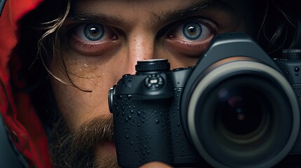 Photojournalist close-up, Hyper Real