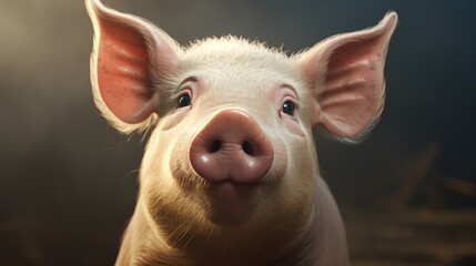 Pig close-up, Hyper Real