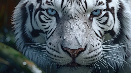 White tiger close-up, Hyper Real